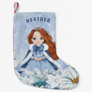 Petite Chaussette De Noël Snowy Winter Red Haired Princesse