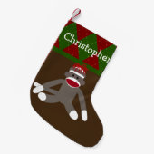 Petite Chaussette De Noël Sock Silly Monkey Personnalisé (Devant (Accrochage))