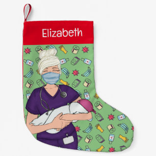 Petite Chaussette De Noël Soins infirmiers néonatals Décorations de Noël