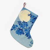 Petite Chaussette De Noël Soirée Lune Arbre Bleu Lune (Devant (Accrochage))