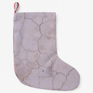 PETITE CHAUSSETTE DE NOËL SOL EN BÉTON BLANC CRAQUÉ