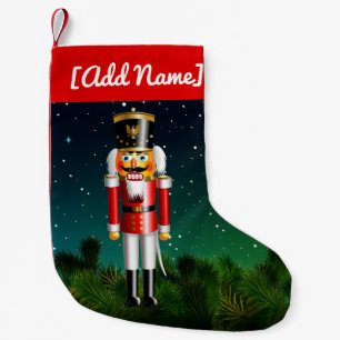Petite Chaussette De Noël Soldat Jouet Nutcracker En Uniforme Rouge