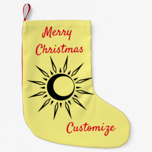 Petite Chaussette De Noël Soleil brillant Crescent Lune Thunder_Cove