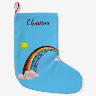 Petite Chaussette De Noël Soleil et arc-en-ciel 2
