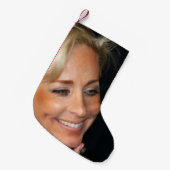 Petite Chaussette De Noël Sourire blond de femme (Devant (Accrochage))