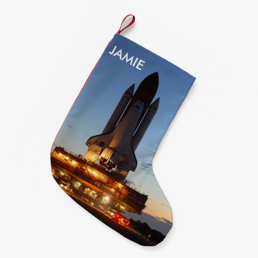 Petite Chaussette De Noël Space Shuttle Discovery Lance NASA (Devant (Accrochage))
