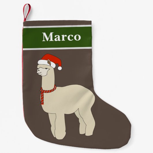 Petite Chaussette De Noël Spécial Noël de l'Alpaca (Devant)