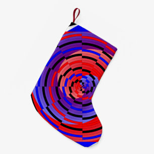 Petite Chaussette De Noël Spirale contre le rouge et le bleu par Kenneth Yon