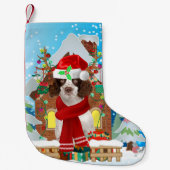 Petite Chaussette De Noël Springer anglais Spaniel chien avec cadeaux de Noë (Devant)