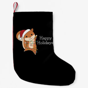 Petite Chaussette De Noël Squirrel Christmas Winter Animals Adult Cloth Face