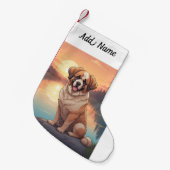 Petite Chaussette De Noël St Bernard Dog (Devant (Accrochage))