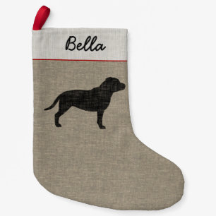 Petite Chaussette De Noël Staffordshire Bull Terrier Chien Silhouette Staffé