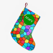 Petite Chaussette De Noël Stained Glass (Devant (Accrochage))
