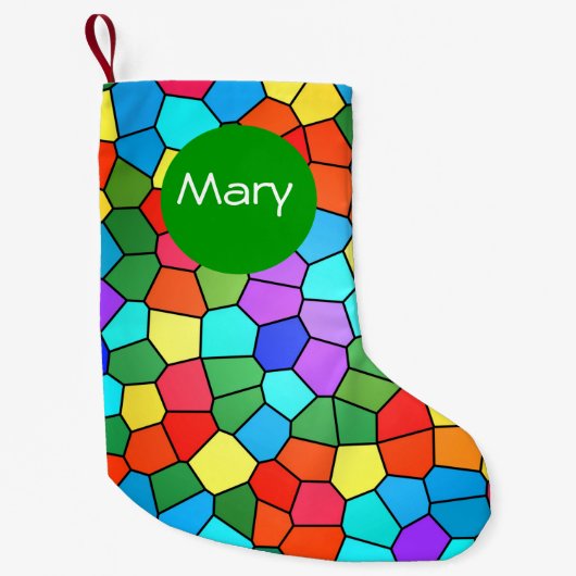 Petite Chaussette De Noël Stained Glass (Devant)