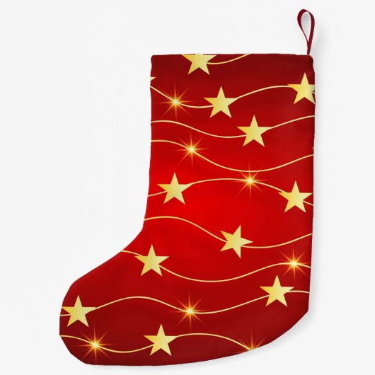Petite Chaussette De Noël Star Adored Ruby Motif rouge (Dos)