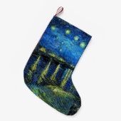 Petite Chaussette De Noël Starry Night Over the Rhone par Vincent Van Gogh (Devant (Accrochage))