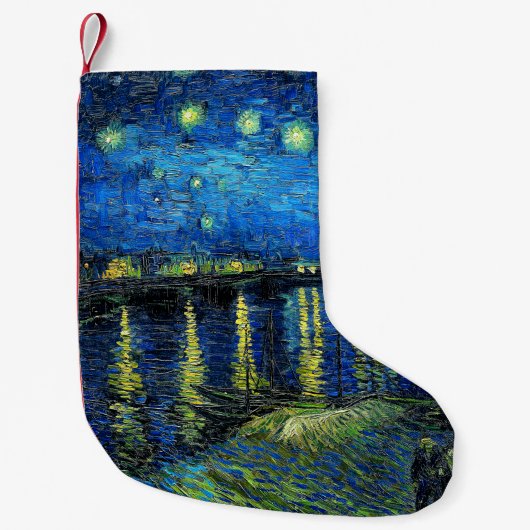 Petite Chaussette De Noël Starry Night Over the Rhone par Vincent Van Gogh (Devant)