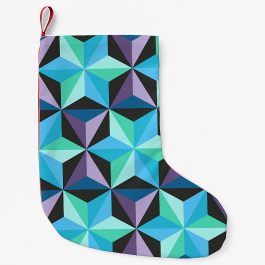 Petite Chaussette De Noël Stars Abstrait Géométrique (Devant)
