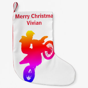 Petite Chaussette De Noël Stationnement de Noël de motocross