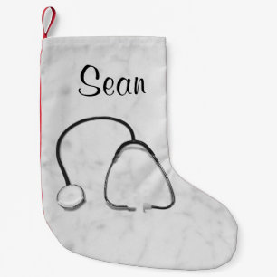 Petite Chaussette De Noël Stéthoscope Médecins Infirmières Stationnement de