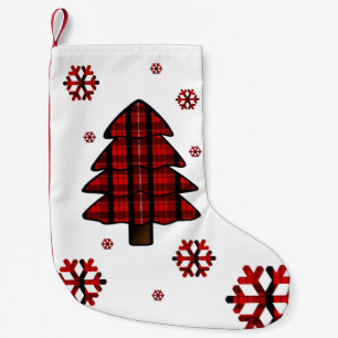 Petite Chaussette De Noël Stockage d'arbre et de flocons de neige de Noël d