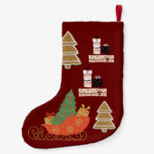 Petite Chaussette De Noël Stockage de Noël (Dos)
