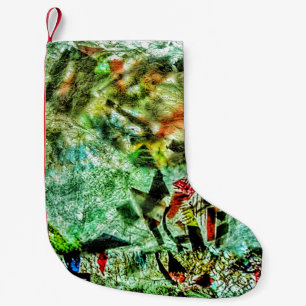 Petite Chaussette De Noël Stockage de Noël blanc abstrait plastique recyclé
