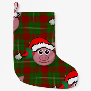Petite Chaussette De Noël stockage de noël cochon xmas
