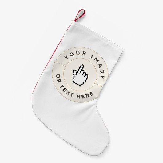 Petite Chaussette De Noël Stockage de Noël - Personnalisé (ajouter image/tex (Devant (Accrochage))