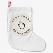 Petite Chaussette De Noël Stockage de Noël - Personnalisé (ajouter image/tex (Devant)
