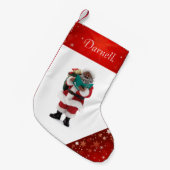 Petite Chaussette De Noël Stockage de Noël personnalisé aux Père Noël en Afr (Devant (Accrochage))