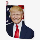 PETITE CHAUSSETTE DE NOËL STOCKAGE DE NOËL TRUMP 2024 (Devant)