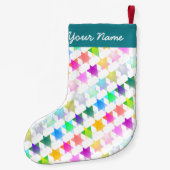 Petite Chaussette De Noël Stockage d'étoiles de collage et d'arc-en-ciel de (Dos)