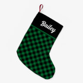 Petite Chaussette De Noël Stocker de Noël vert et noir (Devant (Accrochage))