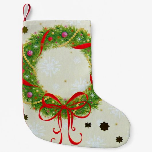 Petite Chaussette De Noël Stocker les couronnes de Noël (Devant)