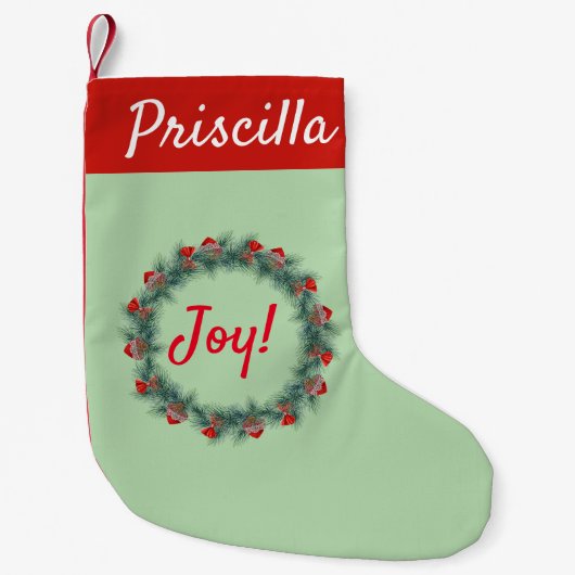 Petite Chaussette De Noël Stocker les couronnes de Noël (Devant)