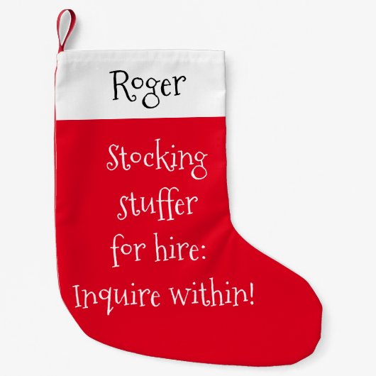 Petite Chaussette De Noël Stocker Stuffer pour l'embauche drôle Noël Stocker (Devant)