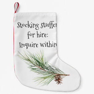 Petite Chaussette De Noël Stocker Stuffer pour l'embauche drôle Noël Stocker