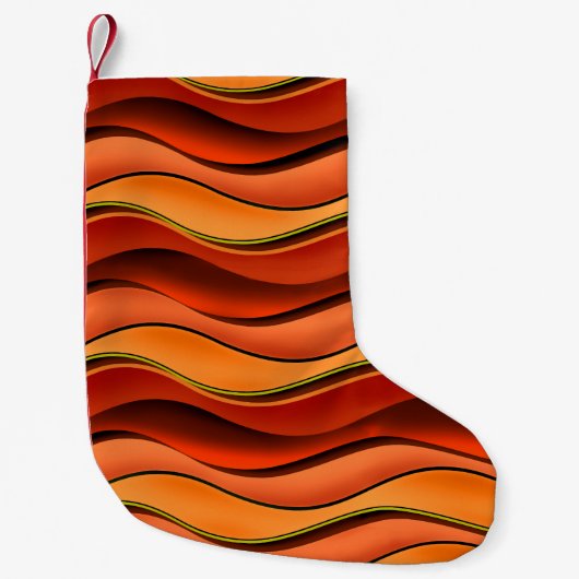 Petite Chaussette De Noël Stripes Wavy : Design Motif sans couture. (Devant)