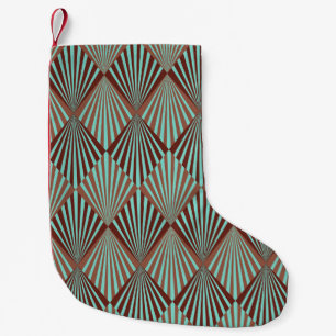 Petite Chaussette De Noël Style Art Déco, texture transparente.