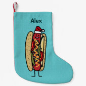 Petite Chaussette De Noël Style de Chicago de hot-dog de Noël (Devant)