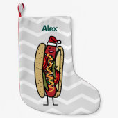 Petite Chaussette De Noël Style de Chicago de hot-dog de Noël (Devant)