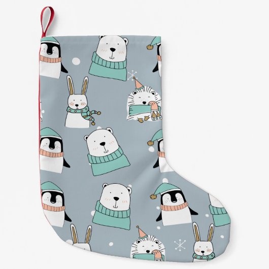 Petite Chaussette De Noël Style de dessin de Noël Ours (Devant)