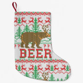 Petite Chaussette De Noël Style de Knit de pullover de Noël de cerfs communs (Devant)