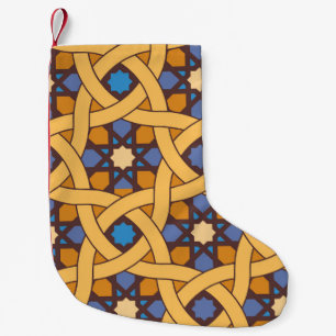 Petite Chaussette De Noël Style ethnique Abstrait Motif de mosaïque