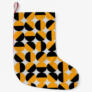 Petite Chaussette De Noël Style seventies, demi-cercles géométriques.