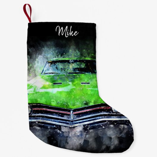 Petite Chaussette De Noël Stylized Hot Rod Grill Personalized (Devant)