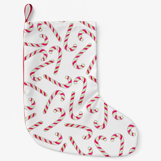 Petite Chaussette De Noël Sucre de canne de Noël motif (Devant)