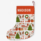 Petite Chaussette De Noël Super Hippie Retro Joyeux Noël Père Noël Funny (Dos)