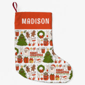 Petite Chaussette De Noël Super Hippie Retro Joyeux Noël Père Noël Funny (Devant)